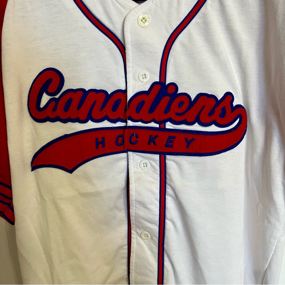 Vintage Very Rare 1990’s Starter NHL Montreal Canadiens Baseball Style XL Jersey - Picture 2 of 11